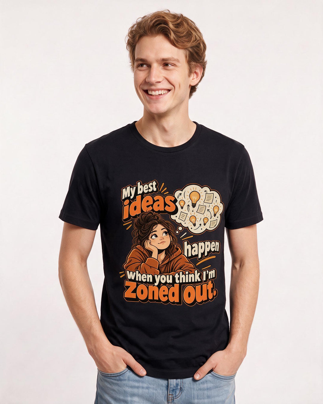 Neurodiversity Black T-Shirt for Men – Everyday Expression Graphic Tee product image 1