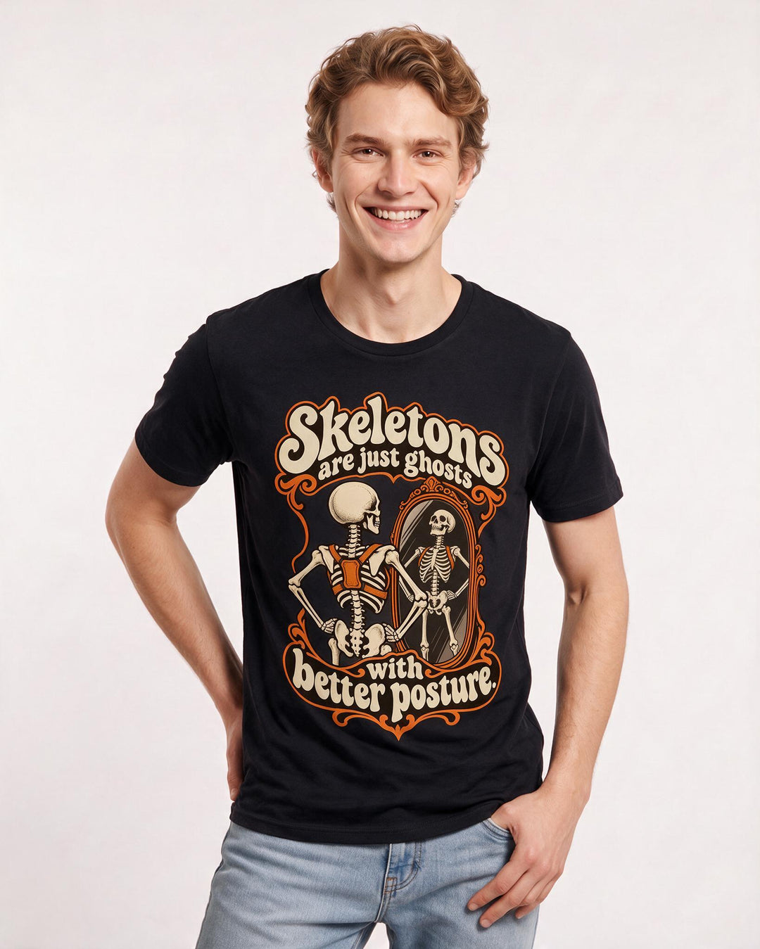 Halloween Black T-Shirt for Men – Halloween Theme Graphic Tee product image 1