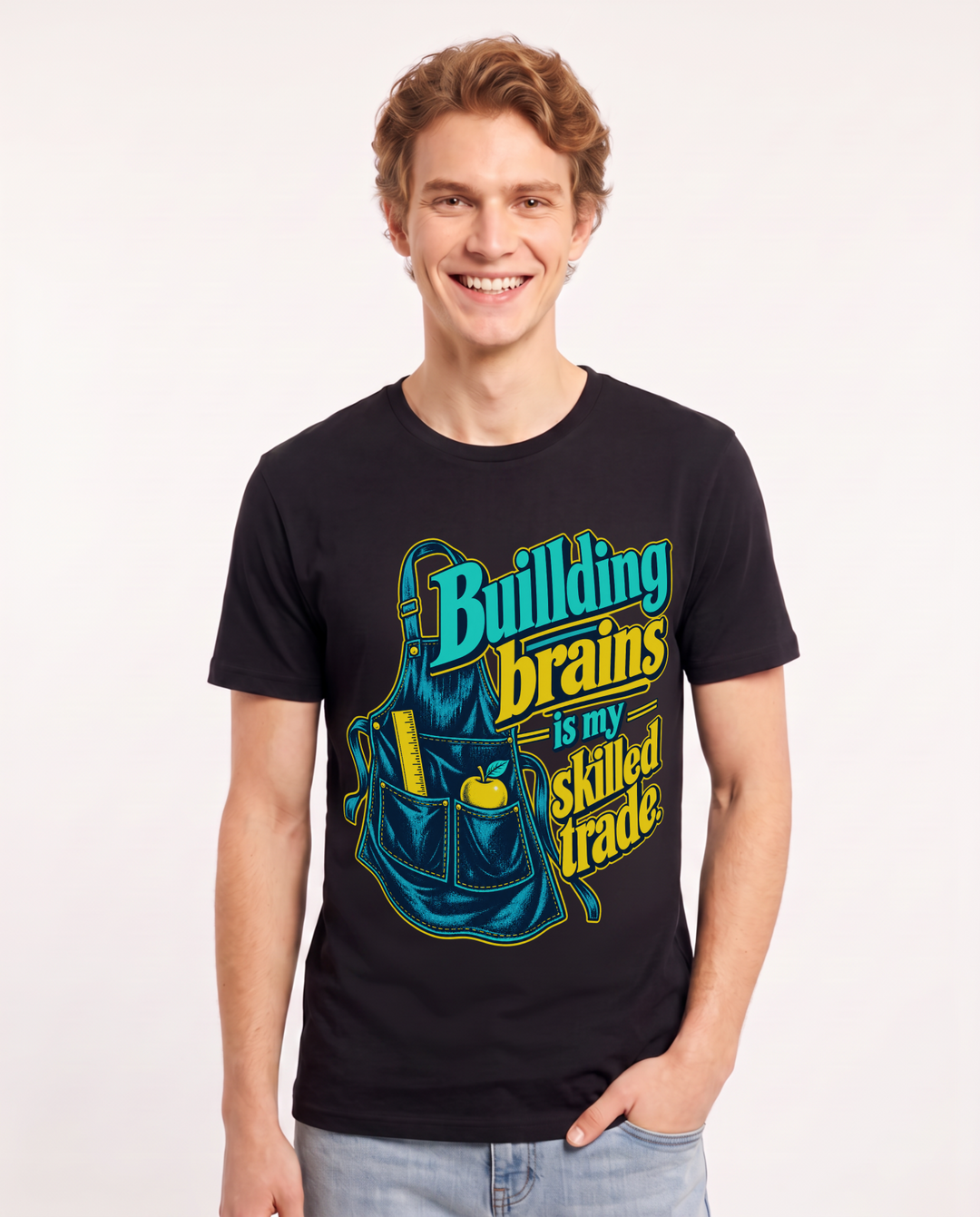 Teacher Black T-Shirt for Men – Everyday Expression Graphic Tee product image 3