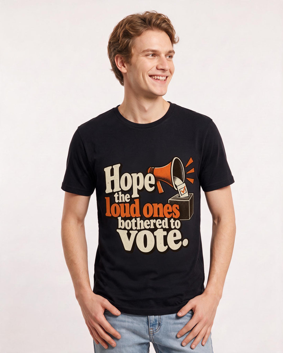 Political Statement Black T-Shirt for Men – Everyday Expression Graphic Tee product image 1