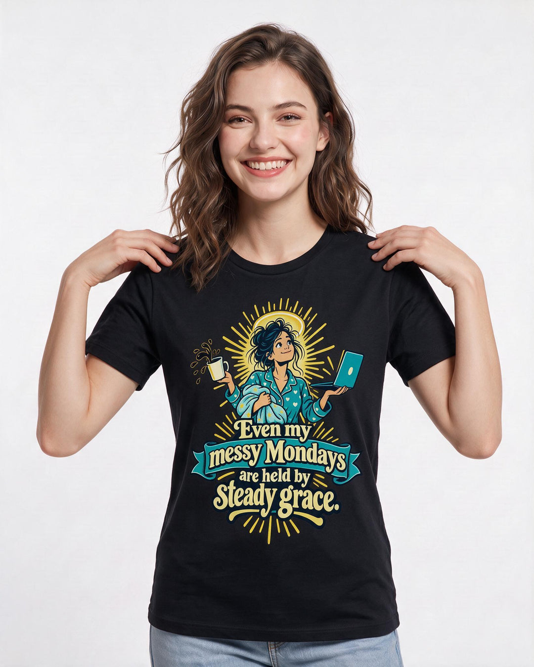 Christian Faith Black T-Shirt for Women – Everyday Expression Graphic Tee product image 1