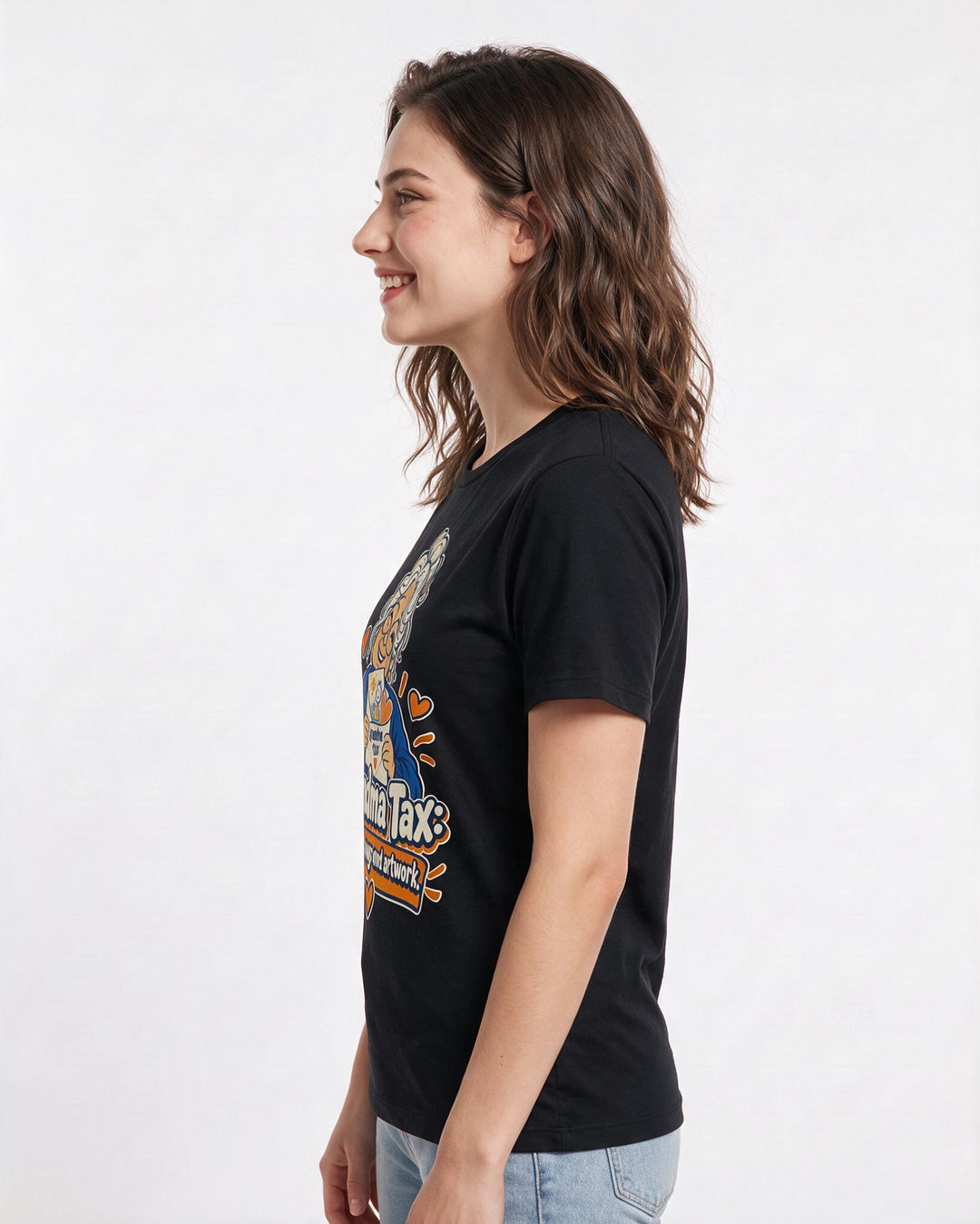 Grandparent Black T-Shirt for Women – Everyday Expression Graphic Tee product image 2