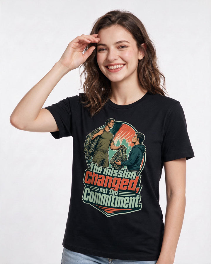 Veteran Black T-Shirt for Women – Everyday Expression Graphic Tee product image 3
