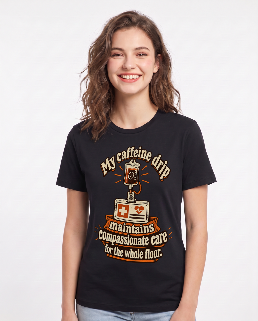Nurse Black T-Shirt for Women – Nursing Life Graphic Tee product image 3