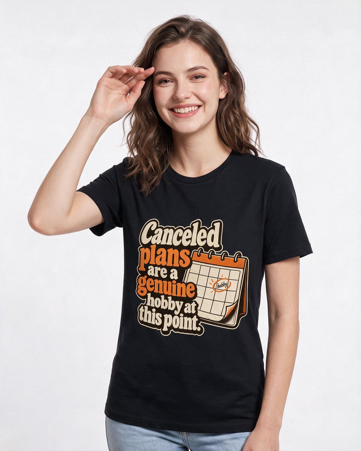 Meme Black T-Shirt for Women – Everyday Expression Graphic Tee product image 1