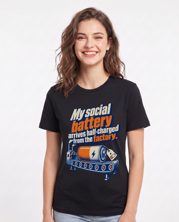 Meme Black T-Shirt for Women – Everyday Expression Graphic Tee product image 3