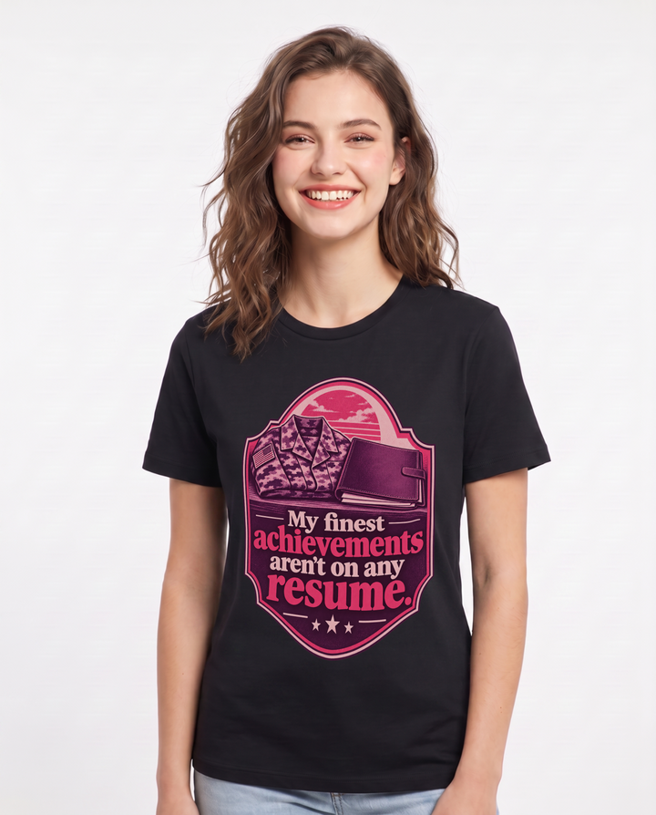 Veteran Black T-Shirt for Women – Everyday Expression Graphic Tee product image 3