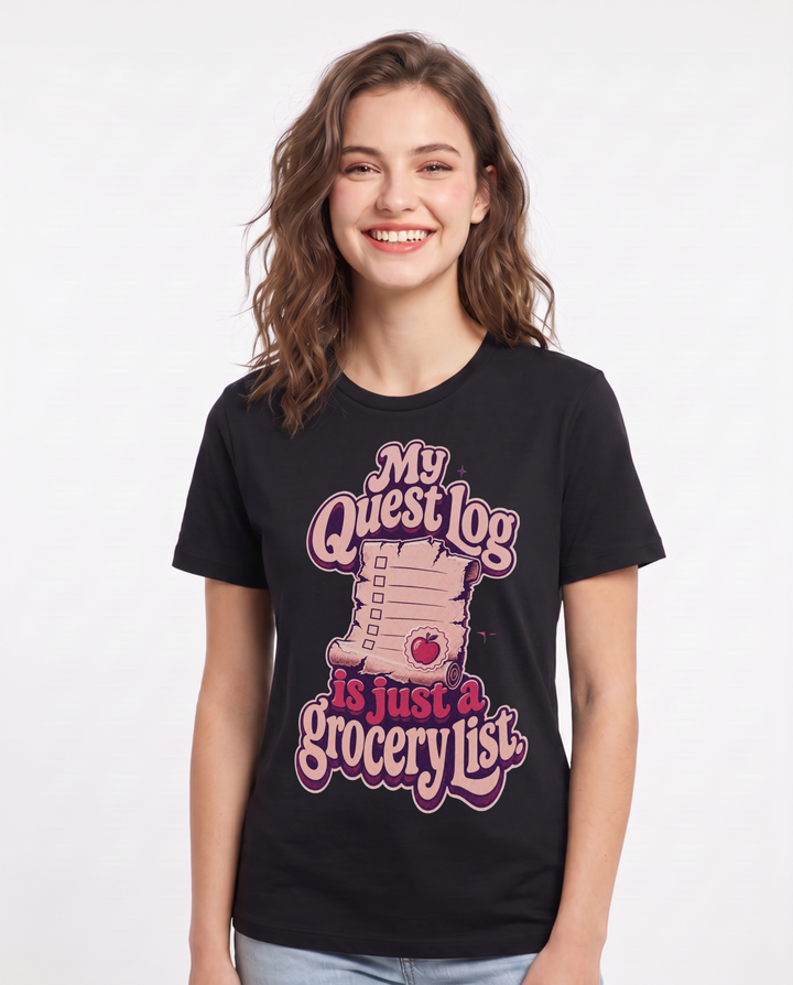 Gaming Black T-Shirt for Women – Game Night Graphic Tee product image 1