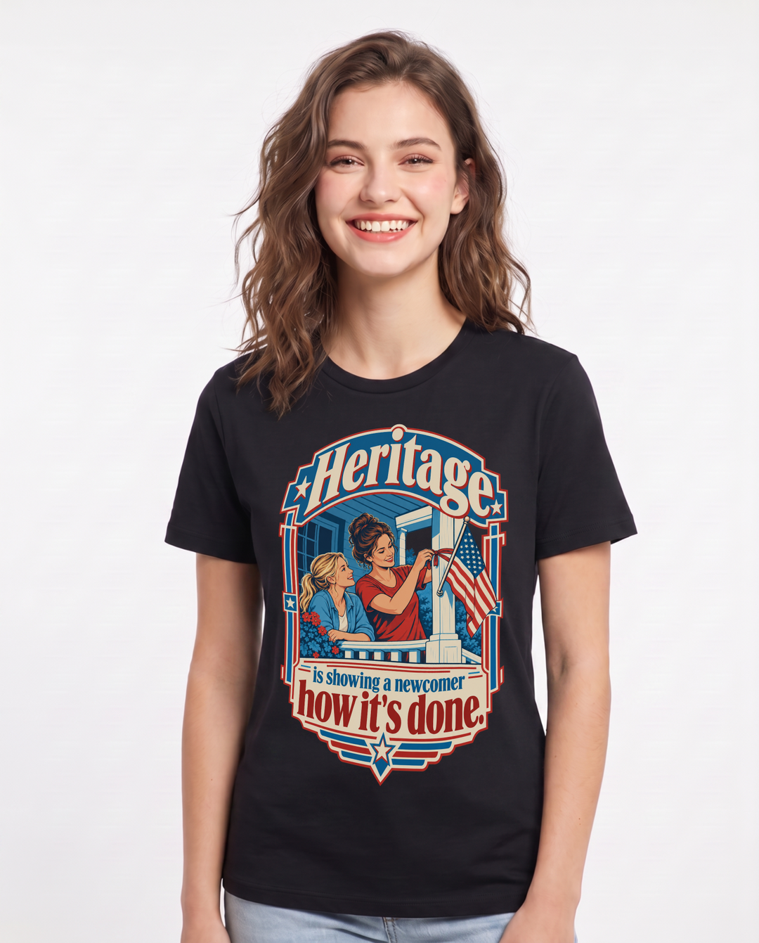 Patriotic Black T-Shirt for Women – Everyday Expression Graphic Tee product image 3
