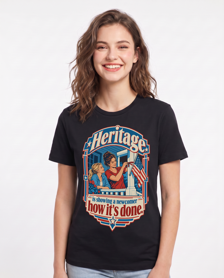 Patriotic Black T-Shirt for Women – Everyday Expression Graphic Tee product image 3