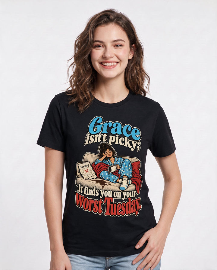 Christian Faith Black T-Shirt for Women – Everyday Expression Graphic Tee product image 1