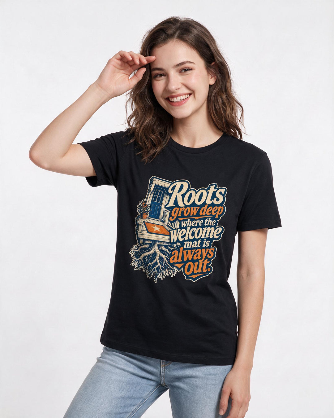 Patriotic Black T-Shirt for Women – Everyday Expression Graphic Tee product image 3