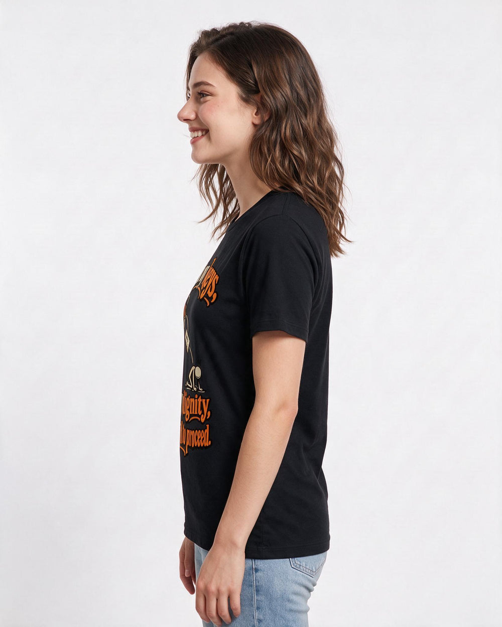 Meme Black T-Shirt for Women – Everyday Expression Graphic Tee product image 2