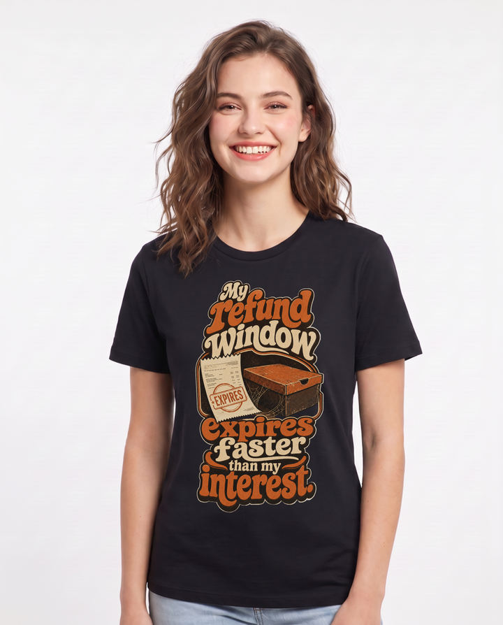 Meme Black T-Shirt for Women – Everyday Expression Graphic Tee product image 3