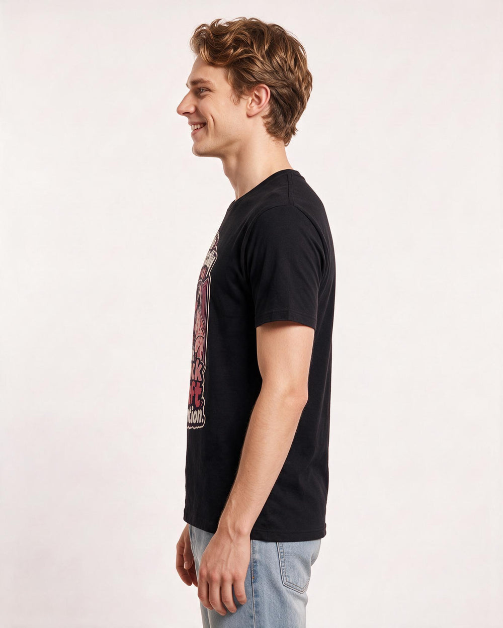 Funny Couples Men's Black T-Shirt – We basically run a joint snack theft operation. product image 2