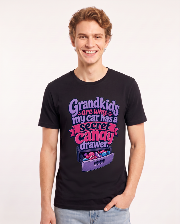 Grandparent Black T-Shirt for Men – Everyday Expression Graphic Tee product image 3