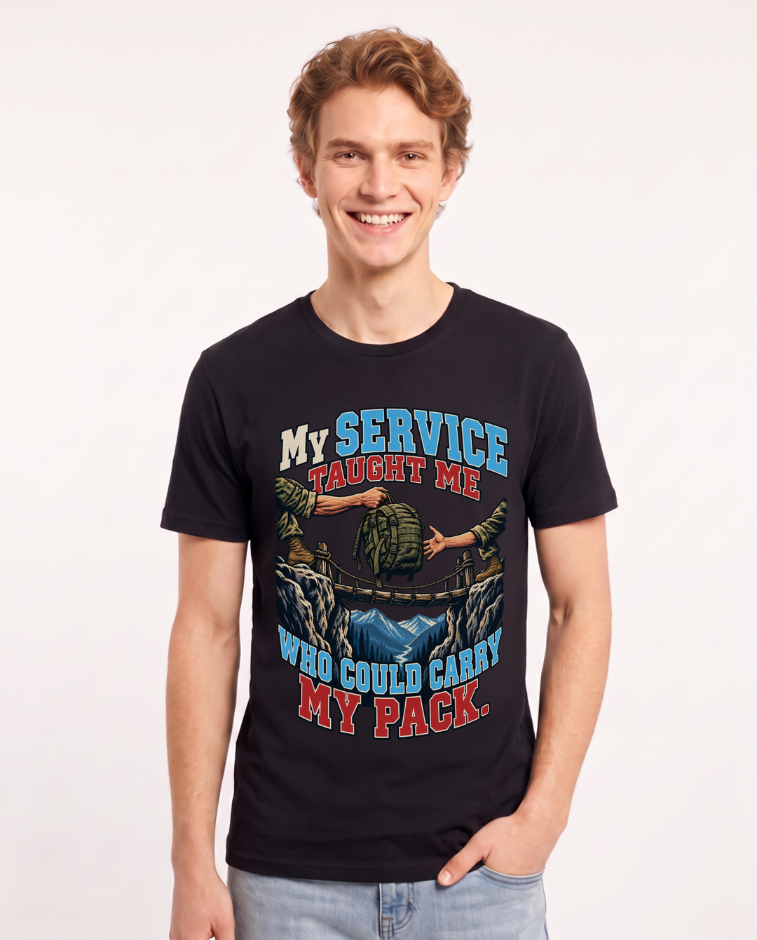 Veteran Black T-Shirt for Men – Everyday Expression Graphic Tee product image 3