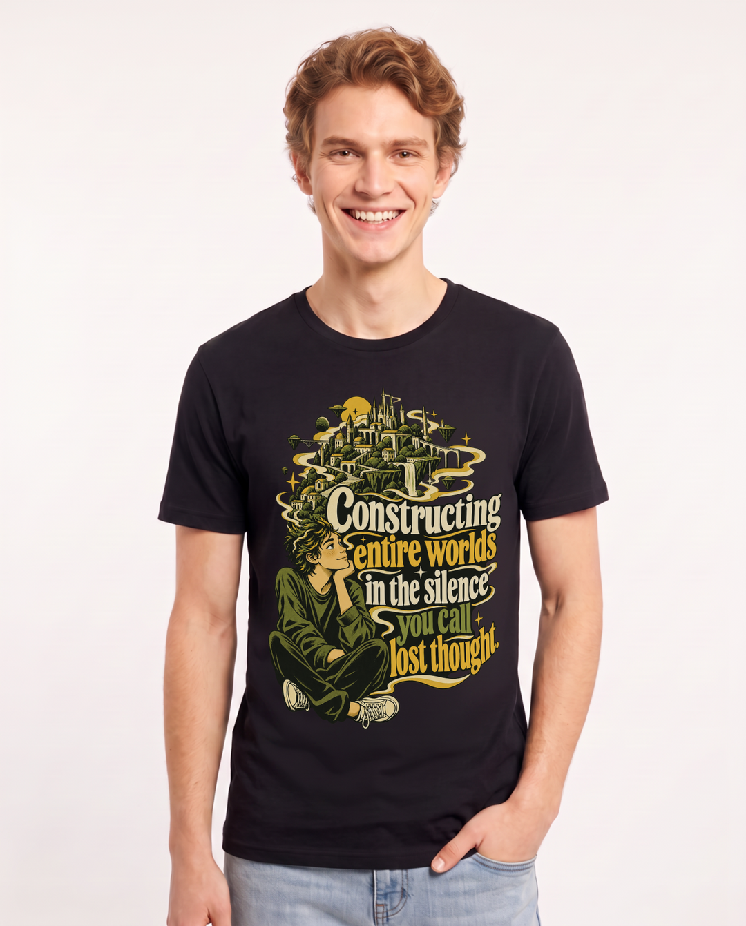Neurodiversity Black T-Shirt for Men – Everyday Expression Graphic Tee product image 3