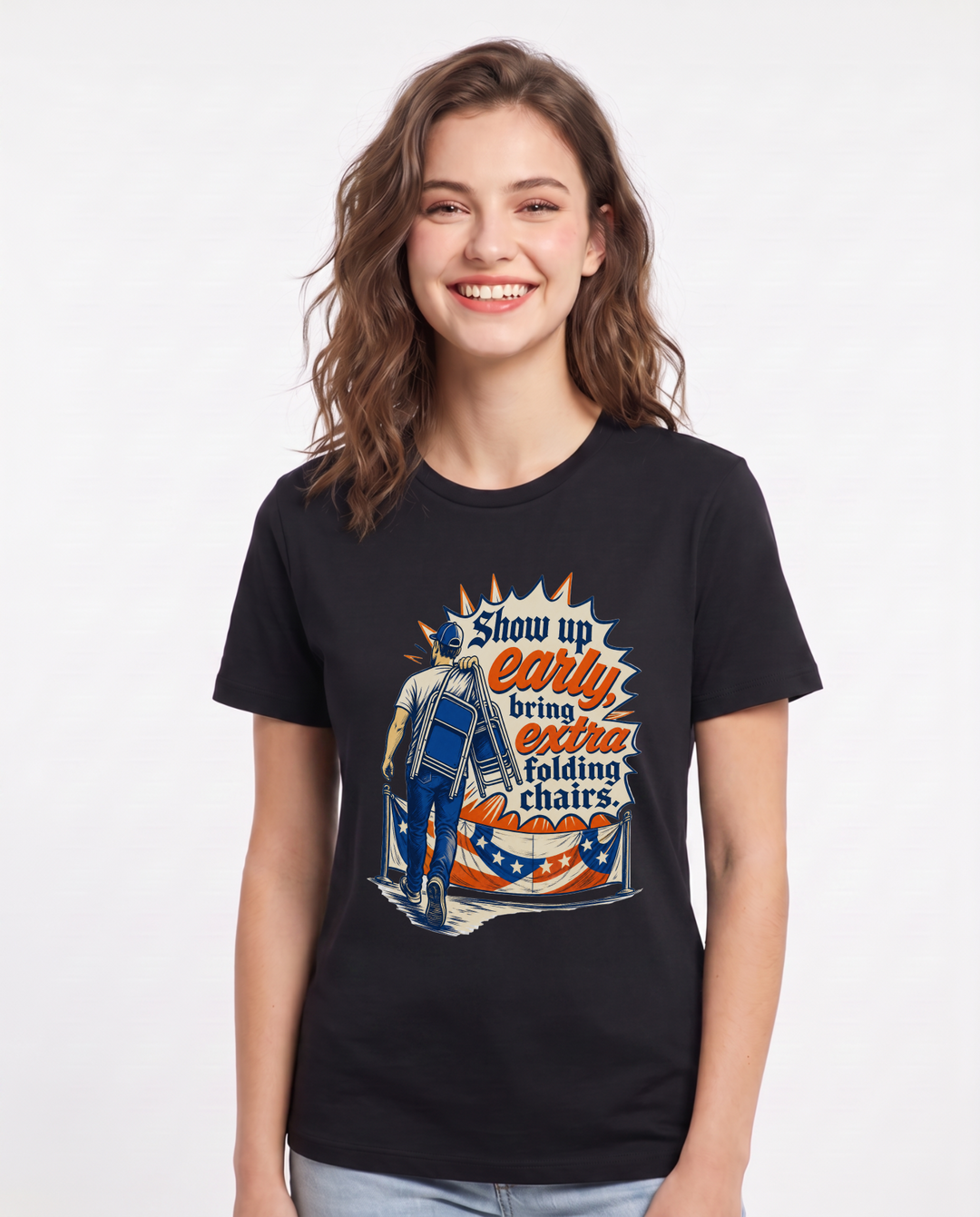Patriotic Black T-Shirt for Women – Everyday Expression Graphic Tee product image 1