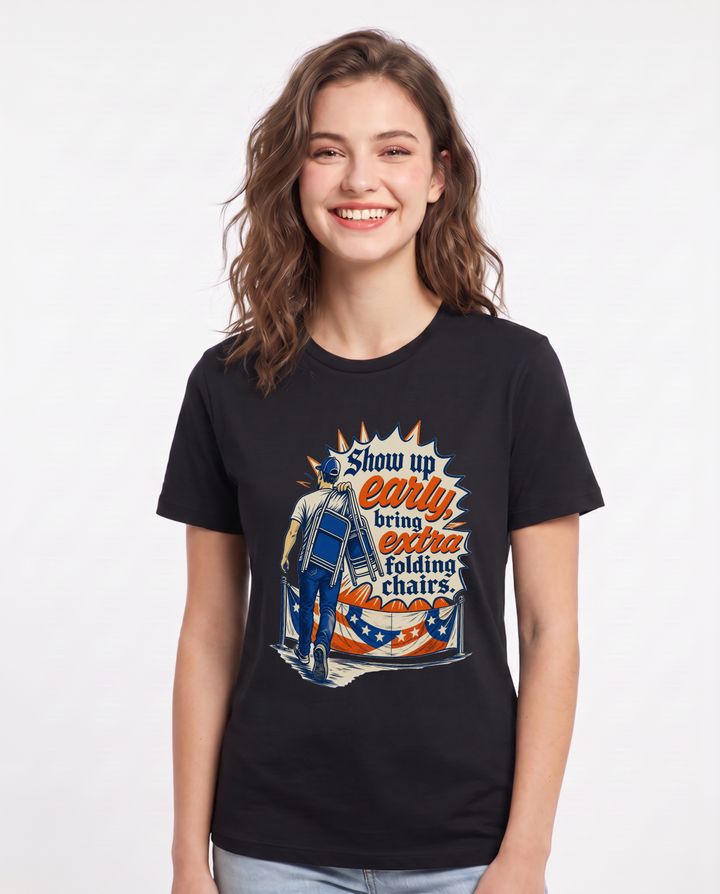 Patriotic Black T-Shirt for Women – Everyday Expression Graphic Tee product image 1