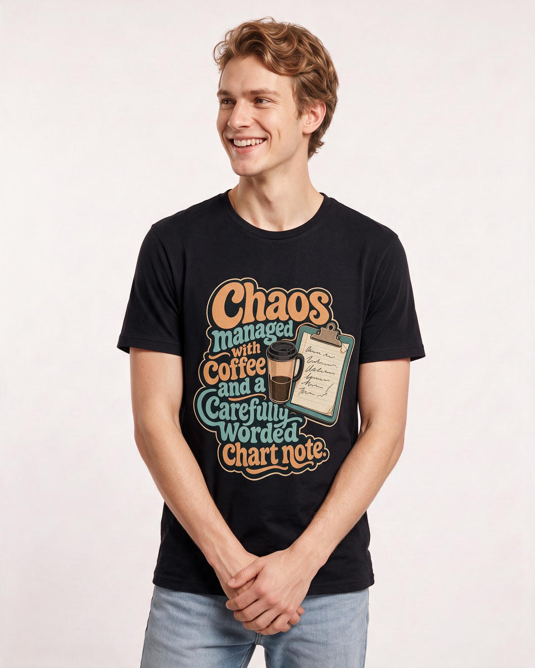 Nurse Black T-Shirt for Men – Nursing Life Graphic Tee product image 1