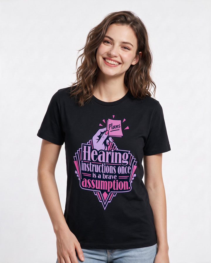 Neurodiversity Black T-Shirt for Women – Everyday Expression Graphic Tee product image 1