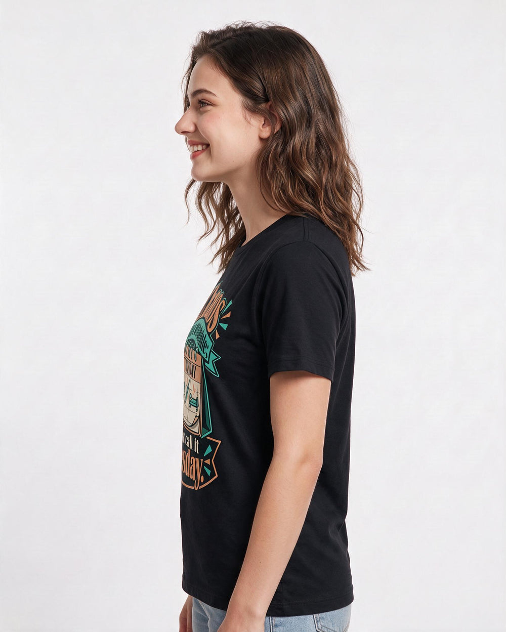 Nurse Black T-Shirt for Women – Nursing Life Graphic Tee product image 2