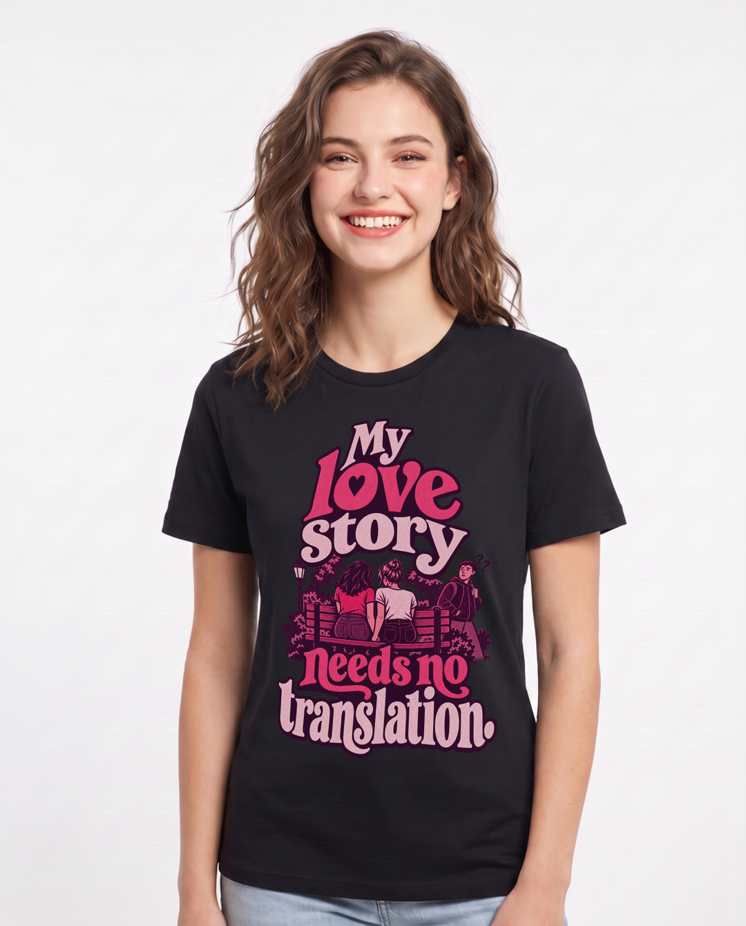 Pride Black T-Shirt for Women – Everyday Expression Graphic Tee product image 3