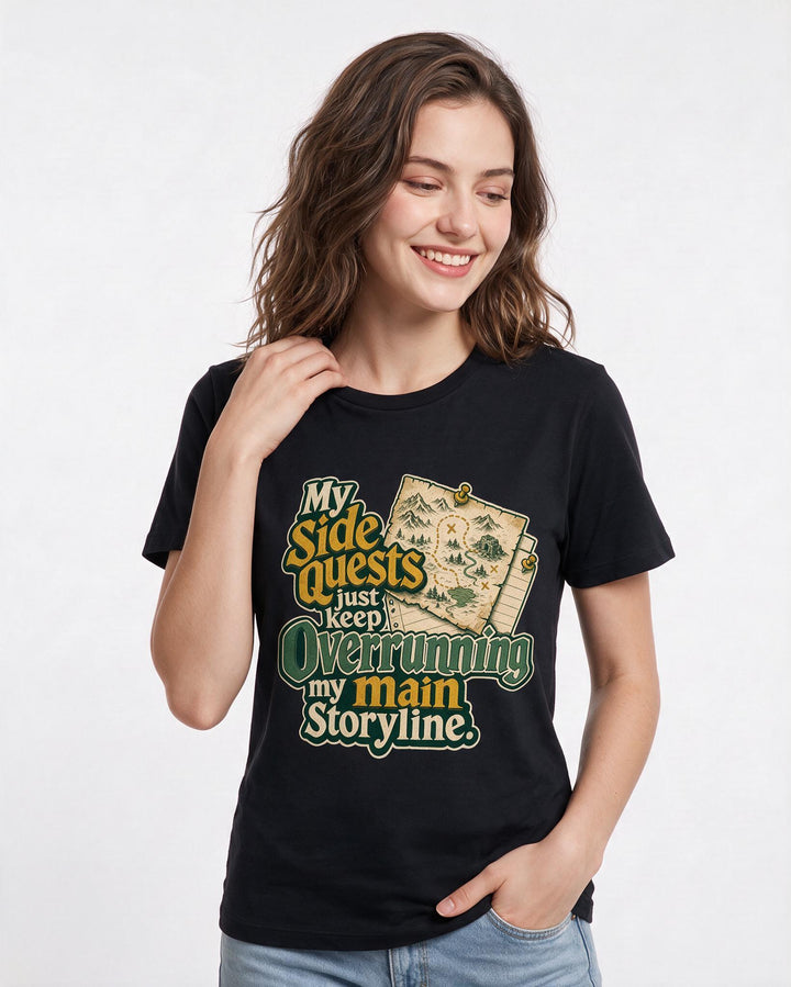 Gaming Black T-Shirt for Women – Game Night Graphic Tee product image 3