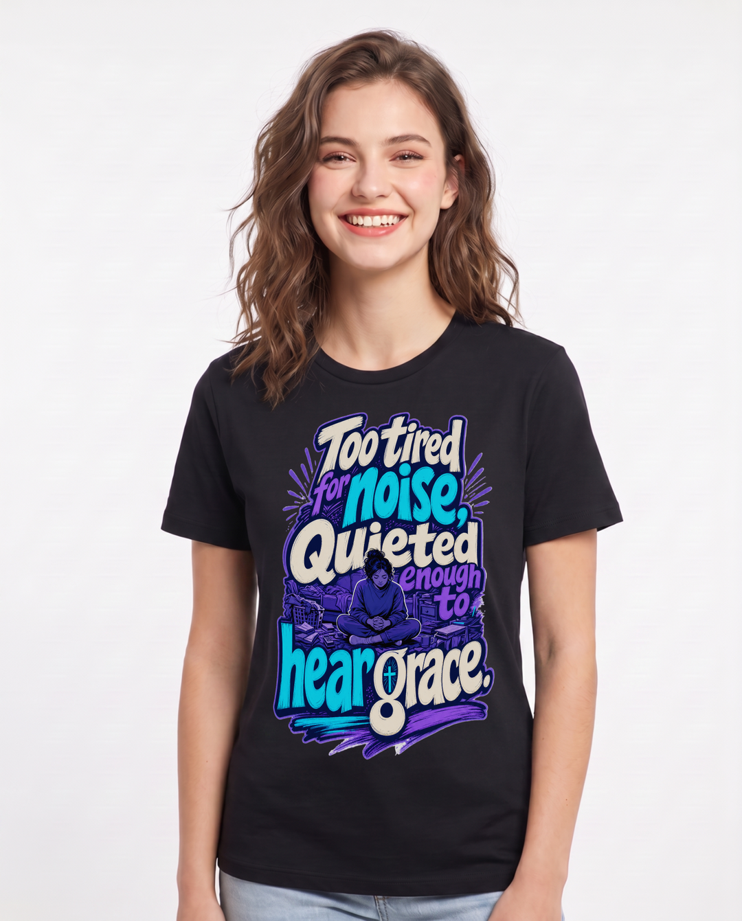 Christian Faith Black T-Shirt for Women – Everyday Expression Graphic Tee product image 3