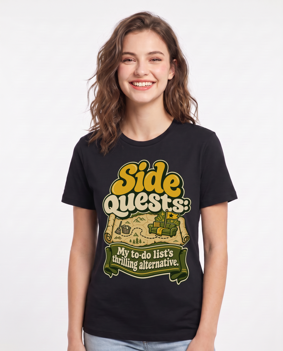 Gaming Black T-Shirt for Women – Game Night Graphic Tee product image 3