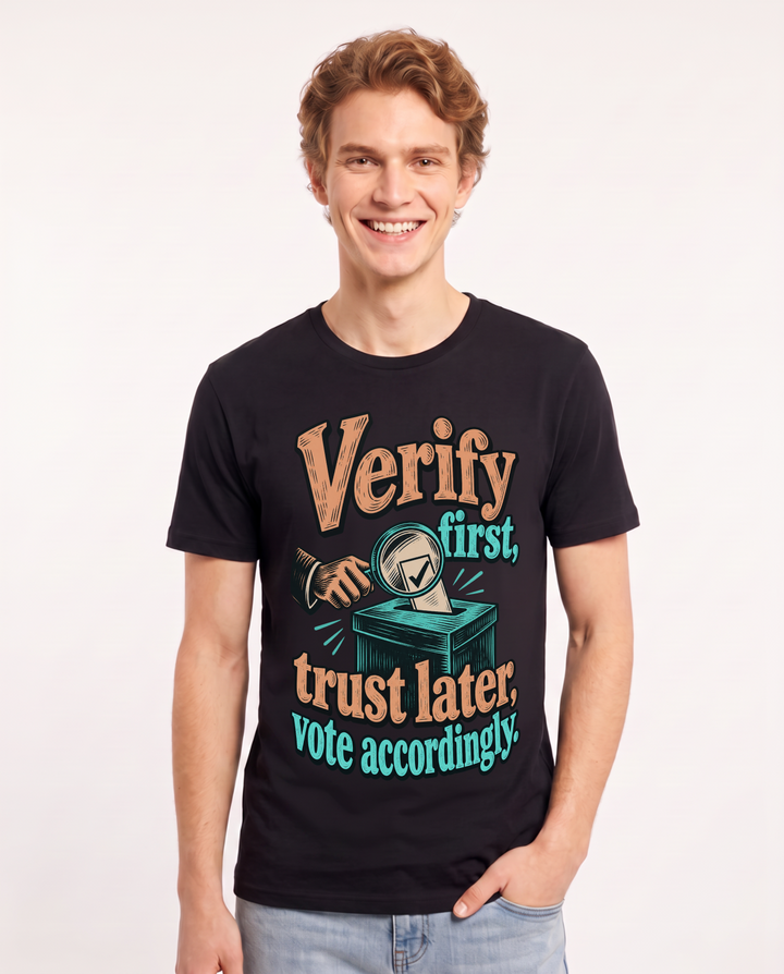 Political Statement Black T-Shirt for Men – Everyday Expression Graphic Tee product image 3