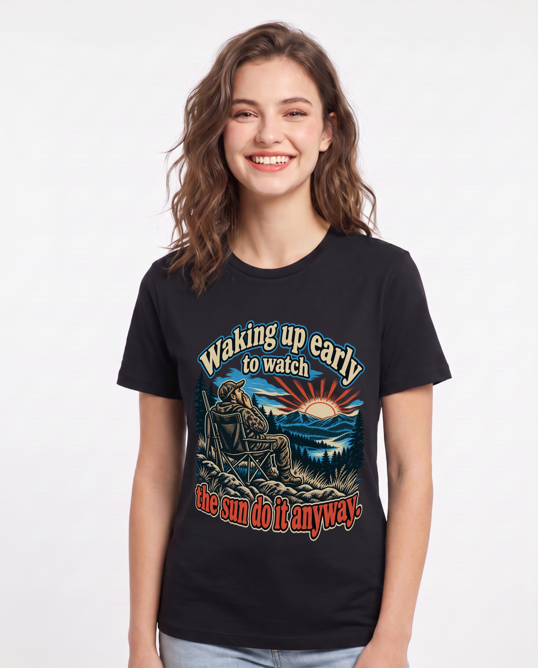 Hunting Black T-Shirt for Women – Everyday Expression Graphic Tee product image 3