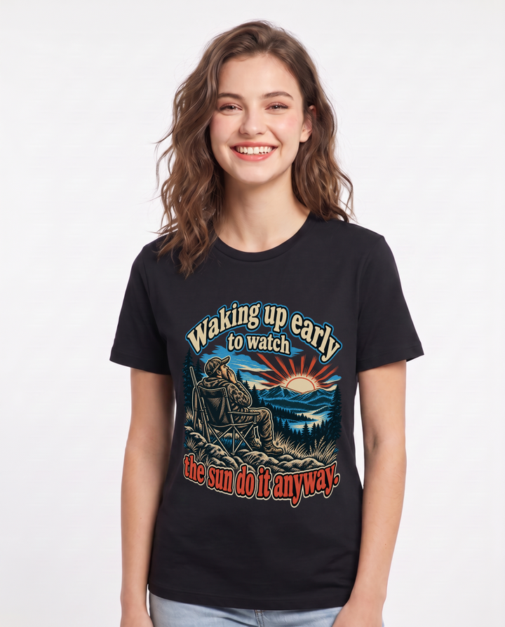 Hunting Black T-Shirt for Women – Everyday Expression Graphic Tee product image 3