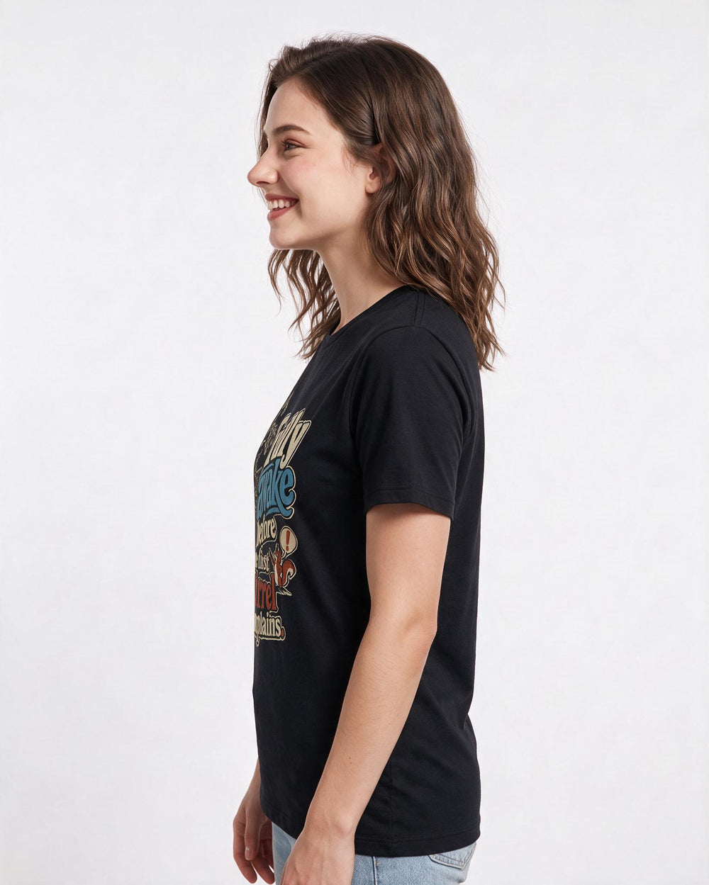 Hunting Black T-Shirt for Women – Everyday Expression Graphic Tee product image 2