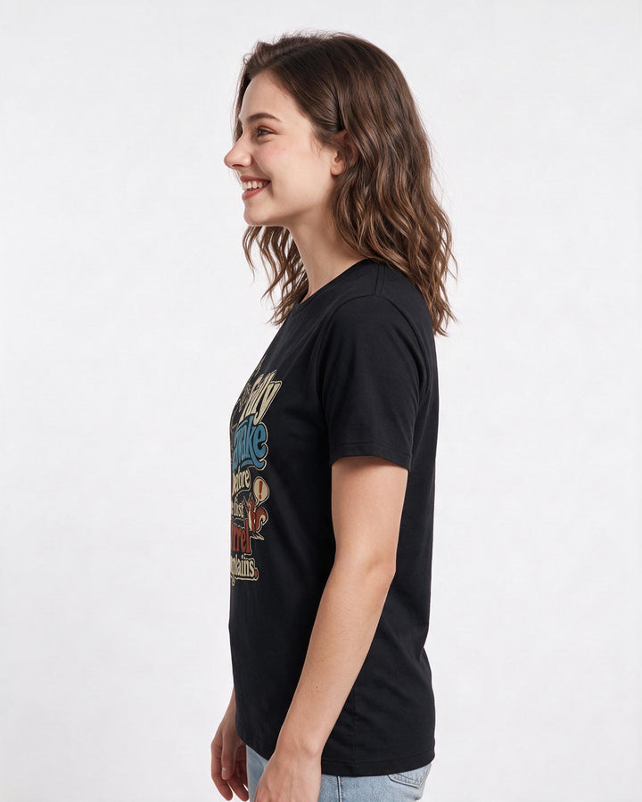 Hunting Black T-Shirt for Women – Everyday Expression Graphic Tee product image 2
