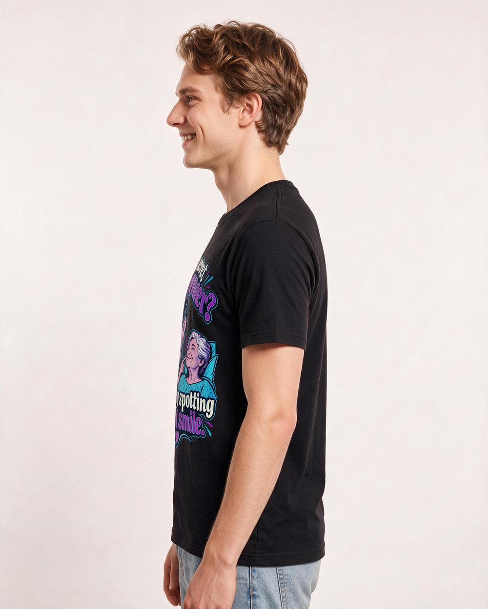 Nurse Black T-Shirt for Men – Nursing Life Graphic Tee product image 2