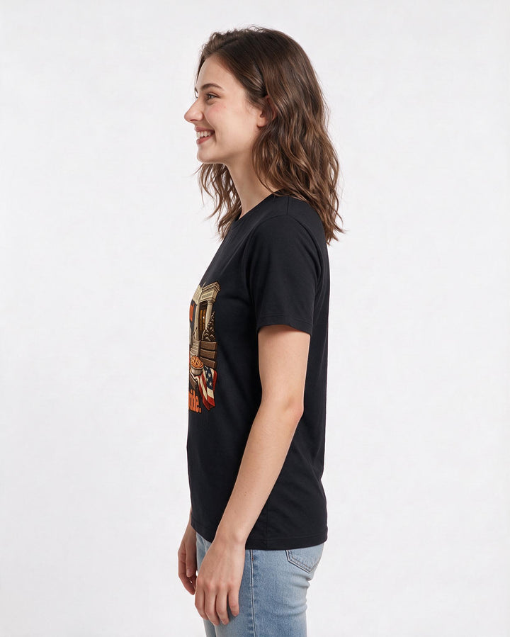 Patriotic Black T-Shirt for Women – Everyday Expression Graphic Tee product image 2