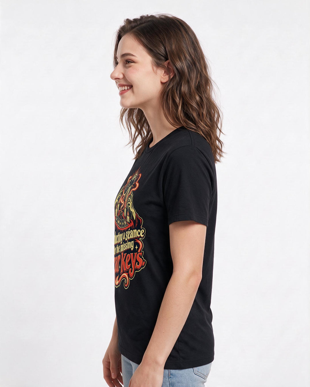 Halloween Black T-Shirt for Women – Halloween Theme Graphic Tee product image 2