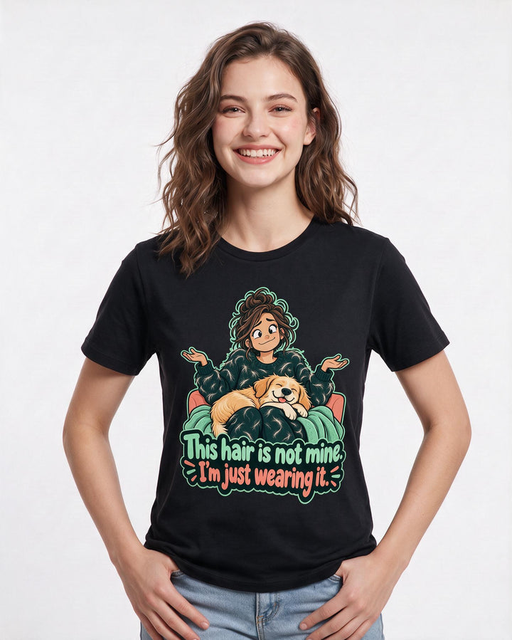 Cat Lover Black T-Shirt for Women – Everyday Expression Graphic Tee product image 1