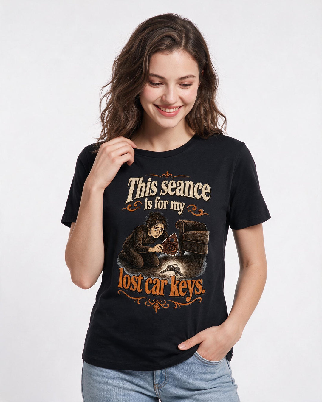 Halloween Black T-Shirt for Women – Halloween Theme Graphic Tee product image 1
