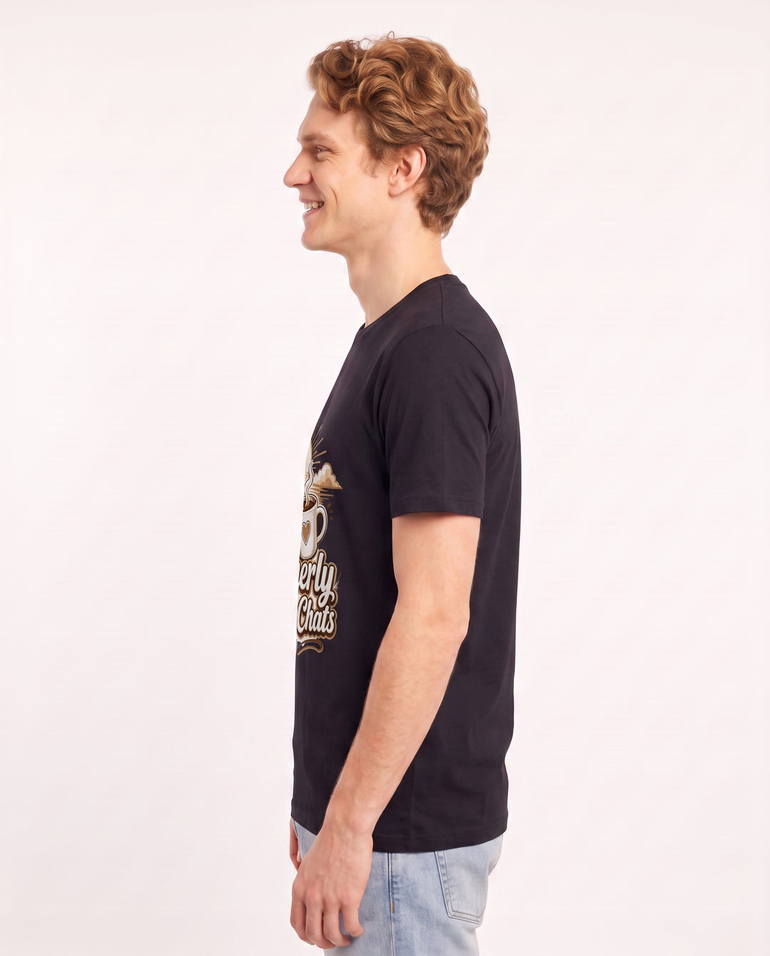 Brotherly Coffee Chats Men's Black T-Shirt product image 3