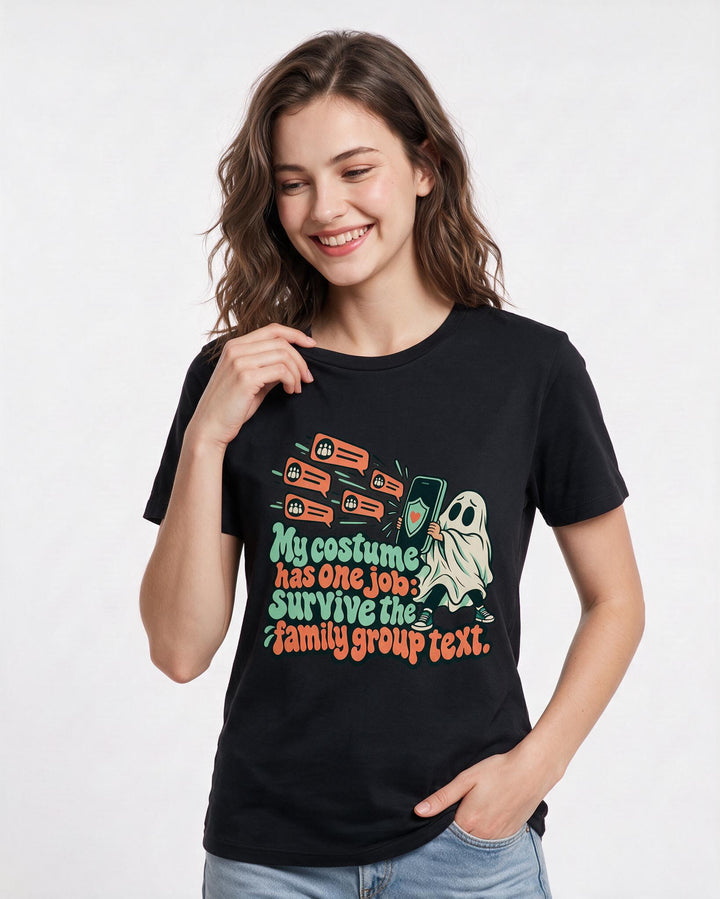 Halloween Black T-Shirt for Women – Halloween Theme Graphic Tee product image 1