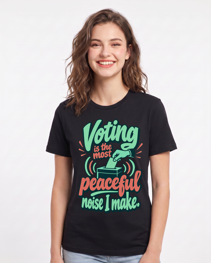 Political Statement Black T-Shirt for Women – Everyday Expression Graphic Tee product image 3