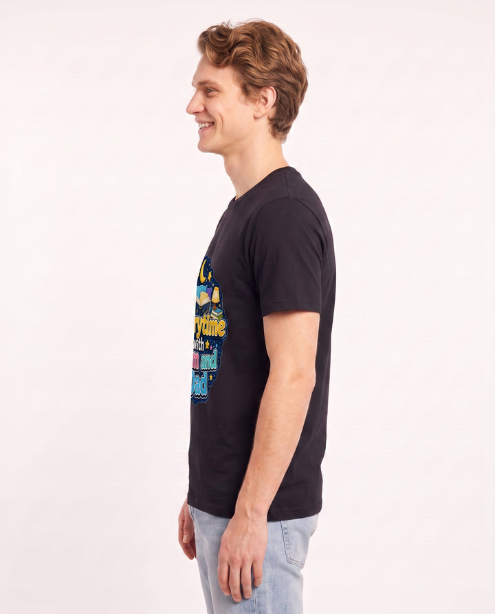 Storytime with Mom and Dad Men's Black T-Shirt product image 3