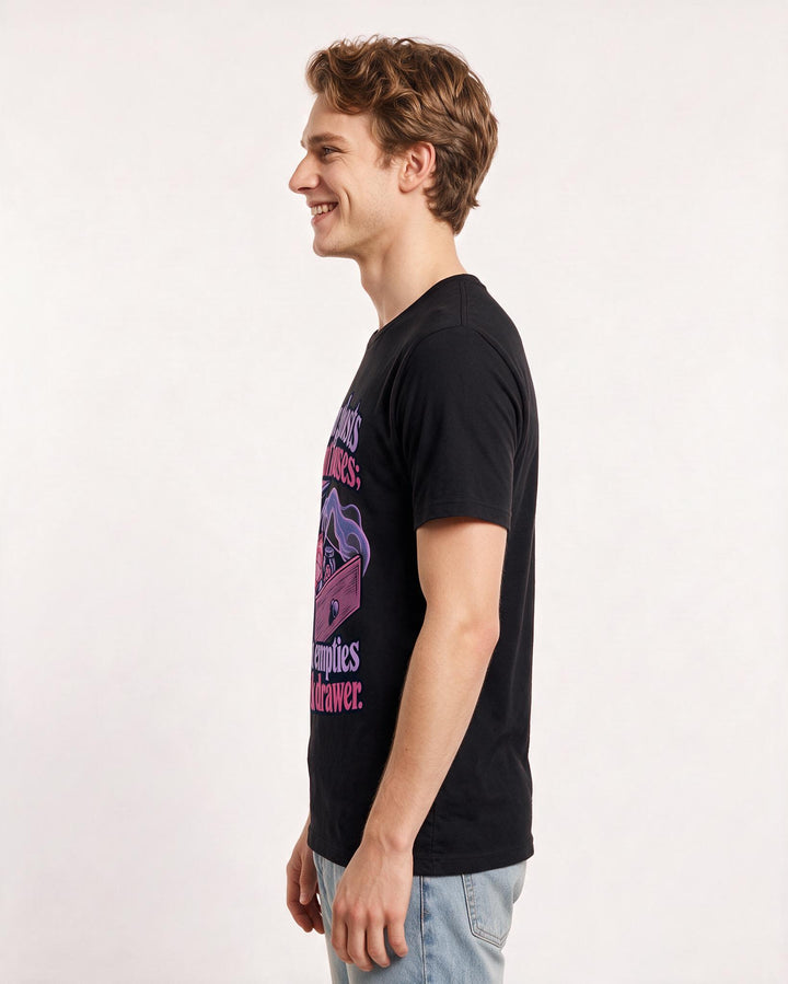 Halloween Black T-Shirt for Men – Halloween Theme Graphic Tee product image 2
