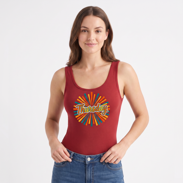 Vibrant Thursday Sunburst Sleeveless Tank Bodysuit product photo 1