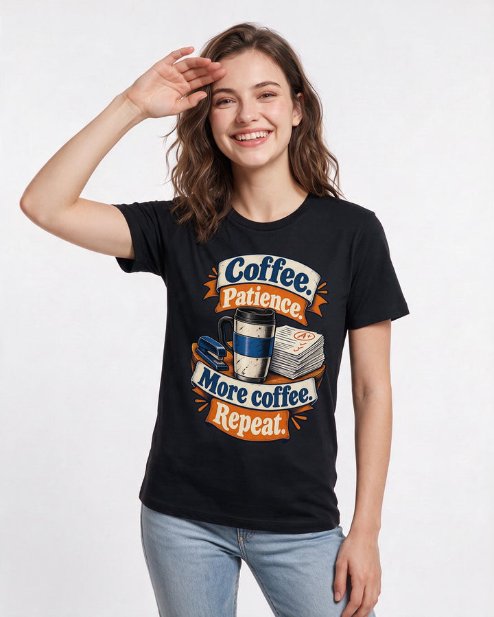 Teacher Black T-Shirt for Women – Everyday Expression Graphic Tee product image 1
