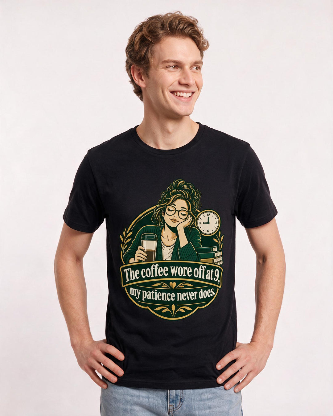 Teacher Black T-Shirt for Men – Everyday Expression Graphic Tee product image 1