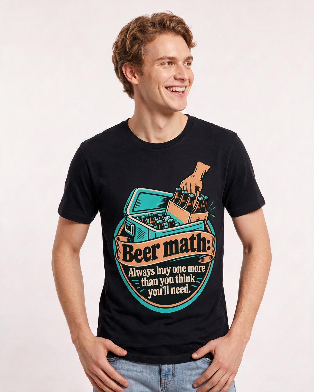Beer Black T-Shirt for Men – Everyday Expression Graphic Tee product image 1
